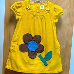 Mini Boden Yellow Corduroy Dress Size 4t-5t